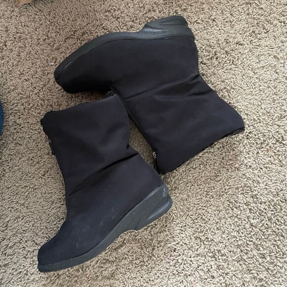 Toe Warmers Made in Canada Michelle Boots Black Lined Waterproof sz 9 - Picture 9 of 11